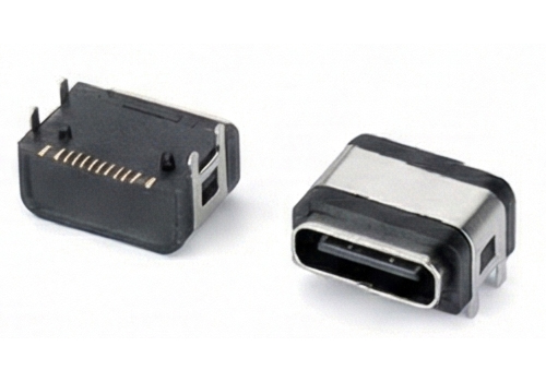 TYPE-C 16P 贴板有柱防水2